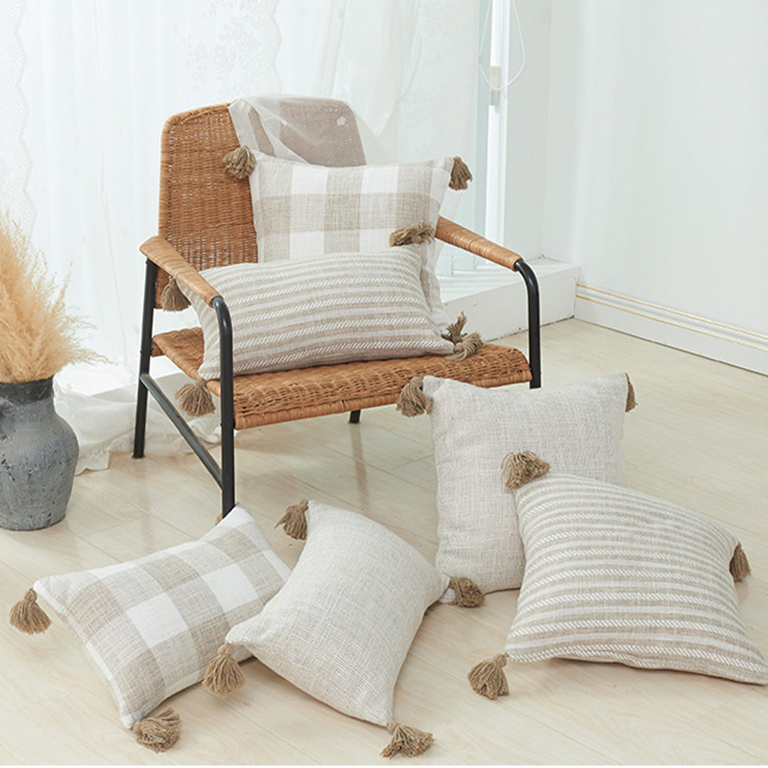 French country stripe pillow case 3カラー