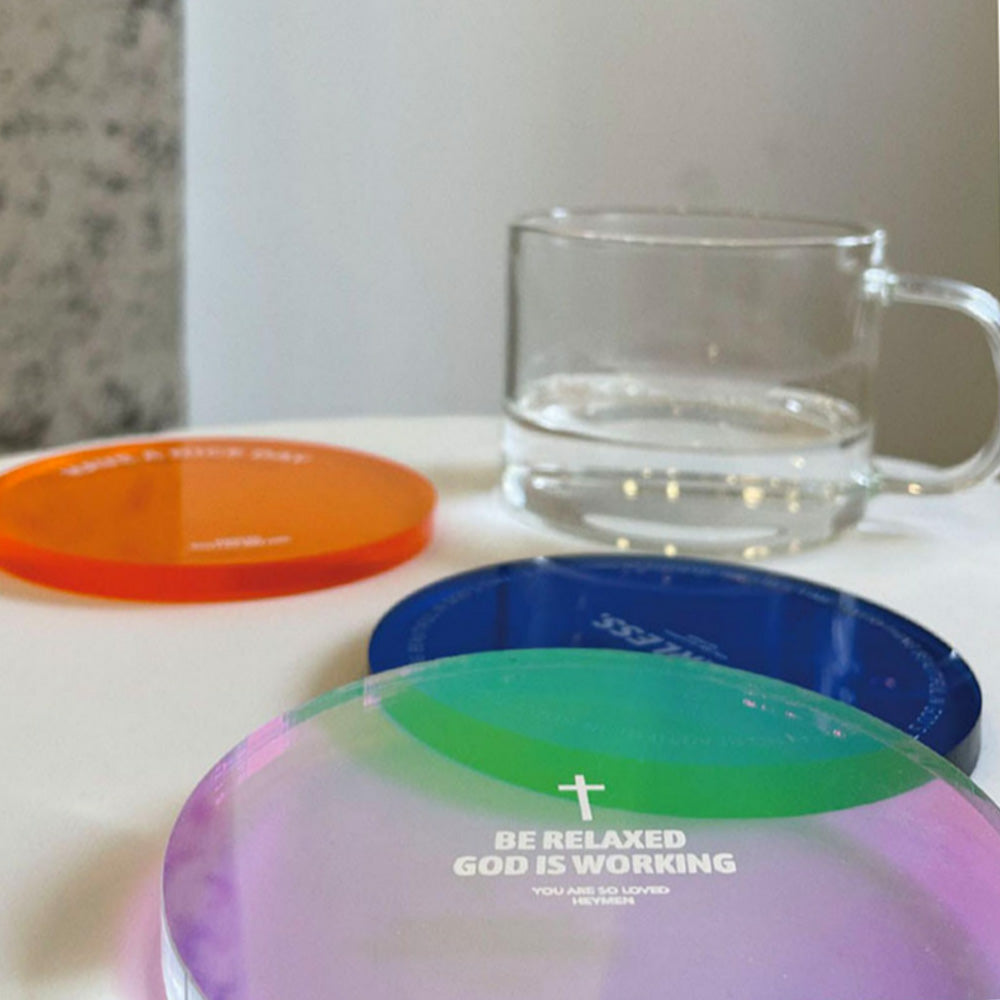 Modern glass coaster