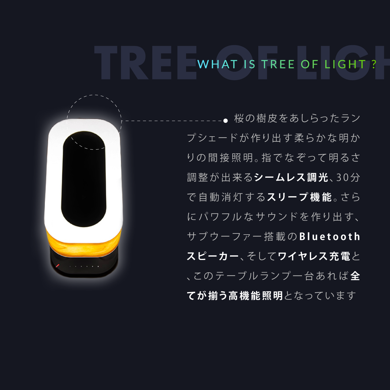 Tree of Light - ナチュラルデザインの高機能テーブルランプ – Fancy Lama